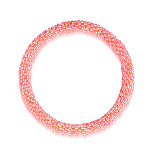 Pfirsichkoralle | Himalaya-Glasperlenarmband
